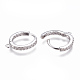 Латунные серьги-обручи ZIRC-F103-03-P-2