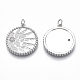Латунные микропаве прозрачные подвески с фианитом KK-S356-008P-NF-2