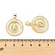 Латунные микропаве прозрачные подвески с фианитом KK-K365-07G-3