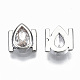 Латунные микро проложить четкие кубического циркония кабошоны KK-S061-51P-NR-2
