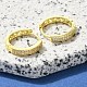 Серьги-кольца из латуни с прозрачным фианитом EJEW-M047-17G-1