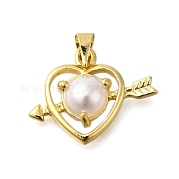 Сердце со стрелой стойка позолоченная латунные подвески KK-M079-23G