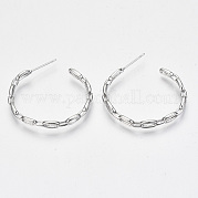 Серьги-кольца из латуни KK-R117-055P-NF