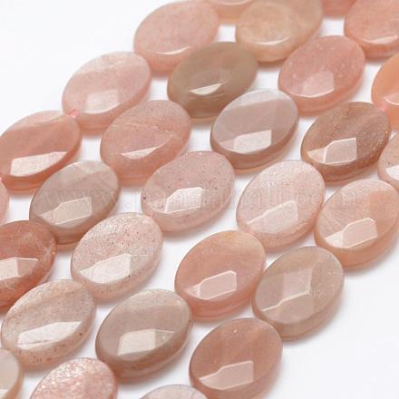 Натуральный Sunstone бисер пряди G-P322-01-18x13mm-1
