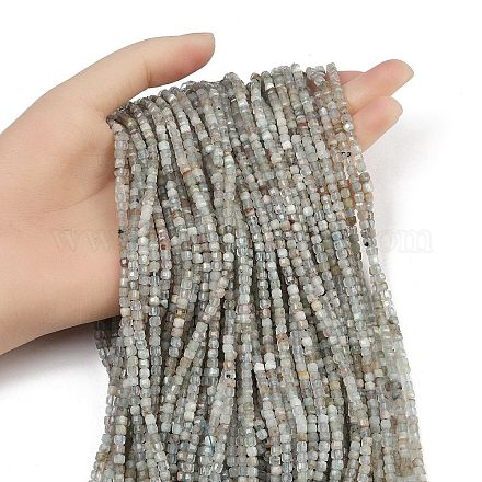 Природных амазонит бисер нитей G-RM2025-D46-3x3mm-1