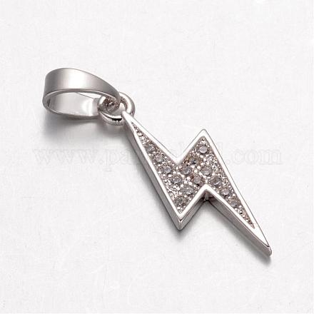 Молния латунь микропаве из кубического циркония подвески KK-K109-26P-1