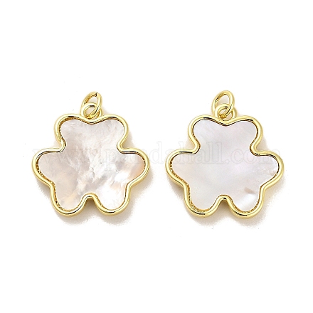 Латунные подвески из ракушек KK-K365-08A-G-1