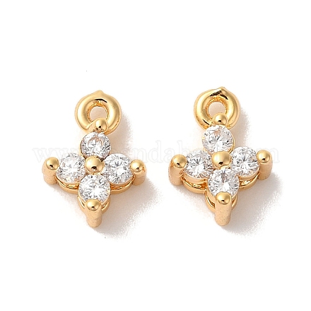 Латунные микропаве прозрачные кубические циркониевые подвески KK-M294-18G-1