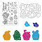 2Pcs 2 Style Carbon Steel Cutting Dies Stencils, for DIY Scrapbooking/Photo Album, Decorative Embossing DIY Paper Card, Mixed Patterns, 1pc/style