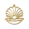 201 Stainless Steel Pendants, Shell Shapes, Laser Cut, Golden, 22.5x20.5x1mm, Hole: 1.2mm
