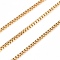 304 Stainless Steel Box Chains, Venetian Chains, with Spool, Unwelded, Golden, 1.5x1.5x1.5mm, about 32.8 Feet(10m)/roll