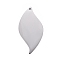 Non-Tarnish 304 Stainless Steel Pendants, Stamping Blank Tag, Leaf, Stainless Steel Color, 27x14x1mm, Hole: 1.2mm