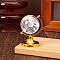 Featuring Brass and Glass Rotating Globe with Acid Etched Map, Golden, 60x45mm