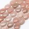 Natural Sunstone Beads Strands, Faceted, Oval, 18x13x6mm, Hole: 1mm, about 22pcs/strand, 15.5 inch(39.5cm)