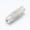 Brass Screw Clasps, Column, Platinum, 12.5x4mm, Hole: 0.5mm
