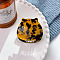 Cat Shape Claw Hair Clips, Cellulose Acetate Ponytail Hair Clip for Girls Women, Dark Orange, 50x42x41mm