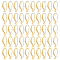 DICOSMETIC 30Pcs Golden Thick Ear Wires Fishhook Earring Hook French Earring Hook Earwire Connector Brass Earring Findings for Drop Dangle Earrings Jewelry Making, Hole: 2mm, Pin: 0.5mm