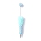 Alloy Beadable Pen, Ball-Point Pen, with Polymer Clay Rhinestone & Plush Pompom & ABS Imitation Pearl, for DIY Personalized Pen with Jewelry Beads, Platinum, Pale Turquoise, 155x26mm