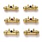 Brass Cubic Zirconia Pendants, Long-Lasting Plated, Cylindrical, Mixed Color, 8.5x19x6.5mm, Hole: 2mm