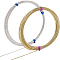 BENECREAT 20 Gauge Textured Jewelry Brass Wire, Golden Silver Brass Craft Wire Tarnish Resistant Beading Wire for Jewelry Making, Wire Wrapping and Crafting, 19.69Ft/Roll, 1 Roll/Color