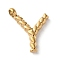 316 Surgical Stainless Steel Pendants & Charms, Golden, Letter Y, 13x11x2mm, Hole: 2mm