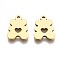 201 Stainless Steel Charms, Laser Cut Pendants, Bear with Heart, Golden, 12.5x9x1mm, Hole: 1.2mm
