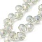 Electroplate Glass Beads Strands, Teardrop, Spring Green, 10~11x8mm, Hole: 1mm, about 93pcs/strand, 62cm