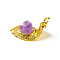 Natural Amethyst Display Decorations, for Home Office Desk, Snail, 50mm