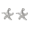 Non-Tarnish 304 Stainless Steel Pendants, Starfish Charm, Stainless Steel Color, 16x14x2mm, Hole: 1.5mm