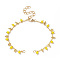 Glass Bead Charms Bracelet Making, with Lobster Clasp, for Link Bracelet Making, Golden, 6-1/8 inch(15.5cm)