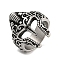 304 Stainless Steel Ring, Symbol, US Size 9 3/4(19.5mm)