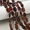 Natural Amber Beads Strands, Nuggets, with Seed Beads, 12~15x9.5~11x4~5mm, Hole: 0.7mm, about 26pcs/strand, 15.16 inch(38.5cm)
