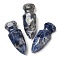 Natural Sodalite Craved Sword Model Ornament, for Desk Home Display Decorations, 52~52.5x20~20.5x12~12.5mm