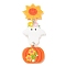 Halloween Theme Acrylic Pendants, with Iron Ring, Sun, Sun, 68x24x2mm, Hole: 1.4mm
