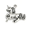 Alloy Resin Pendants, Animals theme, Mixed Shapes Charms, Unicorn, 22x23x5mm, Hole: 2mm