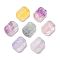 Natural Fluorite Beads, Rectangle with Carved Flower, 18x13x6mm, Hole: 0.8mm