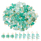 60Pcs 3 Styles Natural Green Aventurine Nuggets Connector Charms, with 304 Stainless Steel Double Loops, Golden, 10~20mm, Hole: 1.2~2.5mm, 20pcs/style