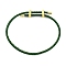 Adjustable Polyester Cord Braided Bracelets, Long-Lasting Plated, Green, Inner Diameter: 2-5/8~3-1/8 inch(6.7~7.8cm)