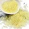 Luminous Glass Seed Beads, Glow in the Dark, Peanut, Yellow, 2.5x4x2mm, Hole: 0.8mm, about 250pcs/10g