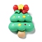 Christmas Theme Opaque Resin Cabochons, with Enamel, Christmas Tree, 24.5x18x7.5mm