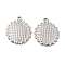 Non-Tarnish 304 Stainless Steel Pendants, Sunflower Charm, Stainless Steel Color, 21x18x2mm, Hole: 1.5mm