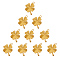 Alloy Pendants, Matte Style, Clover, Golden, 34x23x3mm, Hole: 3mm, 10pcs/box