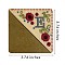 Embroidery Corner Bookmarks, Personalized Hand Embroidered Bookmark, Flower Felt Triangle Corner Page Marker, for Book Reading Lovers Teachers, Square, Letter.E, 95x95mm