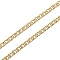 1M Brass Oval Link Chains, Faceted, Long-Lasting Plated, Nickel Free, Unwelded, Light Gold, 11x7x2mm