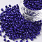 Baking Paint Glass Seed Beads, Blue, 8/0, 3mm, Hole: 1mm, about 1111pcs/50g, 50g/bag, 18bags/2pounds