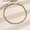 Bohemian Style Natural Shell & Brass & Glass Seed Beaded Necklace for Women Vacation Party, Golden, Goldenrod, 17.72 inch(45cm)