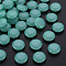 Imitation Jelly Acrylic Beads, Flat Round, Medium Aquamarine, 12x5mm, Hole: 1.4mm, about 1110pcs/500g