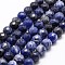 Natural Sodalite Beads Strands, Grade A, Faceted, Round, 8mm, Hole: 1mm, about 44pcs/strand, 14.5~15 inch