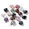 Natural & Synthetic Gemstone Pendants, with Platinum Brass Loops, Heart, 18~19x15~15.5x7~10mm, Hole: 6x2.5~3mm