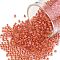 TOHO Round Seed Beads, Japanese Seed Beads, (190) Inside Color Luster Crystal/Tropical Sunset Lined, 11/0, 2.2mm, Hole: 0.8mm, about 1110pcs/10g